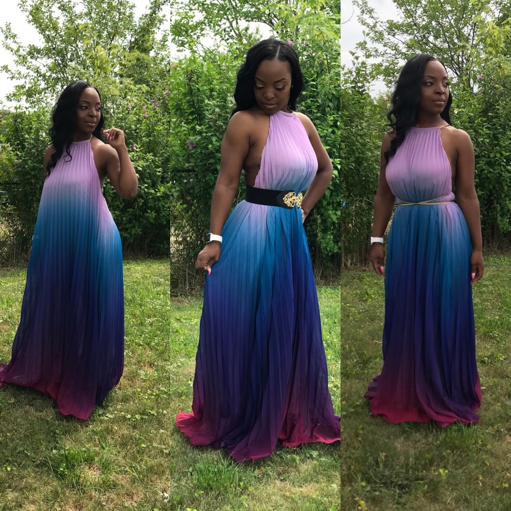Ombré maxi dress